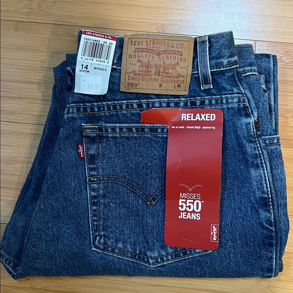 Vintage Levi's 550 Misses Classic Jeans Size 14M